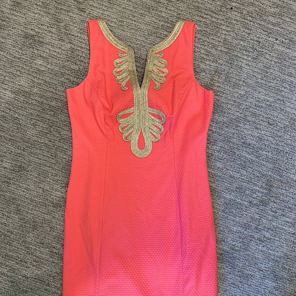 Lilly Pulitzer Size 8 Pink Salmon Janice shift
